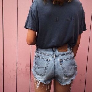 Levi 501 vintage High Wasted Denim Shorts